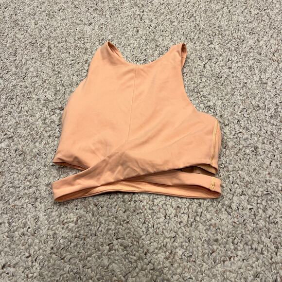 Athleta Conscious Cutout Crop Tank Sz XS Orange Active Gym Training - Picture 1 of 5